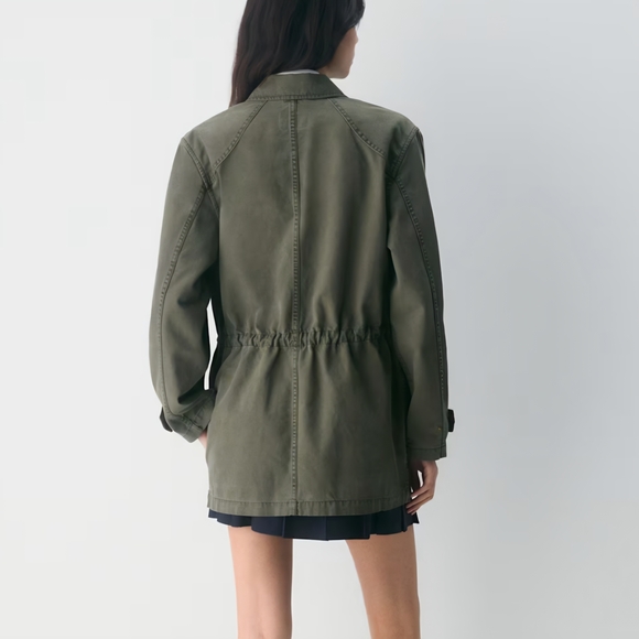 TNA Oversided Jasper Field Utility Barn Chore Relaxed Jacket Olive Aritzia XXS - Picture 4 of 16